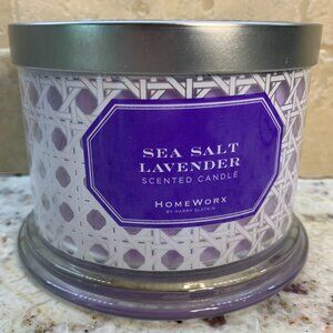 HomeWorx by Harry Slatkin Sea Salt Lavender Scented 3-Wick Candle 14oz